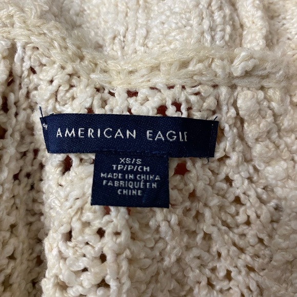 American Eagle Knitted Cardigan Sweater- cream, size x-small/small - Picture 3 of 4